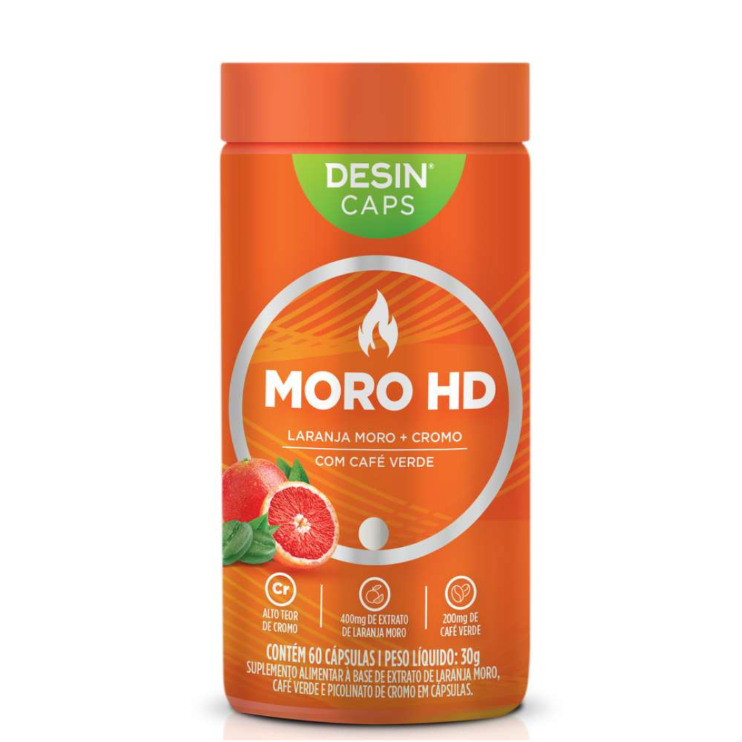 Desinchá Moro HD Thermogenic Orange Moro + Chromium with Green Coffee. 60 Caps (71g)